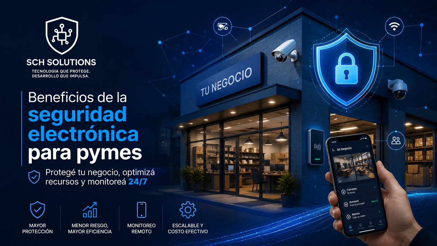Beneficios de la seguridad electrónica para pymes: protege tu negocio y aumenta la productividad